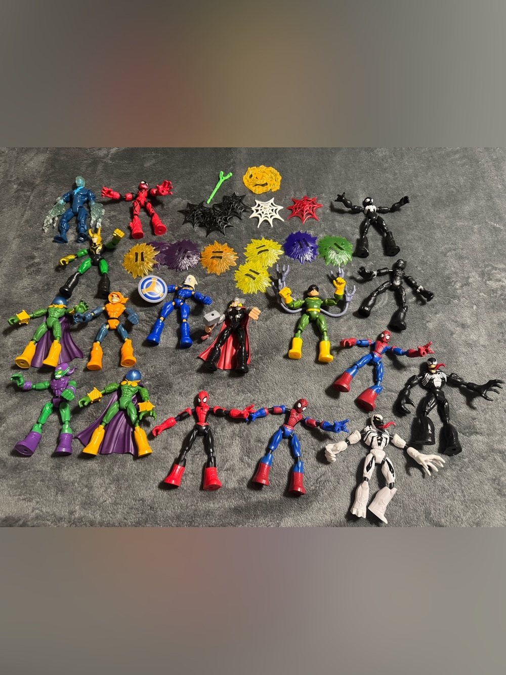 Bend & Flex Action Figures Marvel & Spiderman Lot of 17